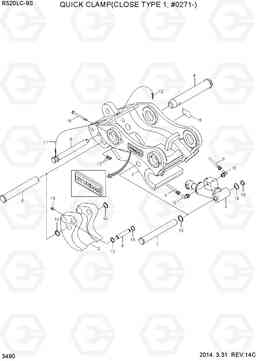 3490 QUICK CLAMP(CLOSE TYPE 1, #0271-) R520LC-9S, Hyundai