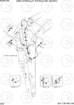 3520 ARM HYDRAULIC PIPING(2.9M,SHORT) R520LC-9S, Hyundai