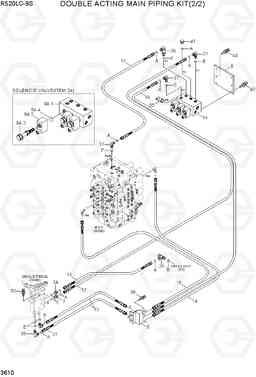 3610 DOUBLE ACTING MAIN PIPING KIT(2/2) R520LC-9S, Hyundai