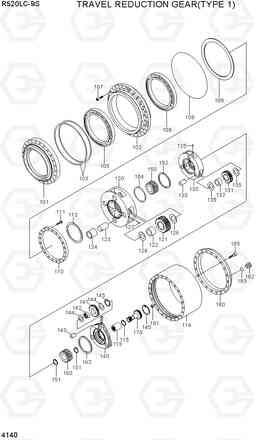 4140 TRAVEL REDUCTION GEAR(TYPE 1) R520LC-9S, Hyundai