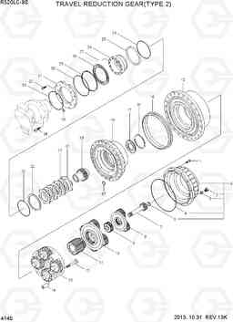 4145 TRAVEL REDUCTION GEAR(TYPE 2) R520LC-9S, Hyundai