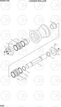 5020 LOWER ROLLER R520LC-9S, Hyundai