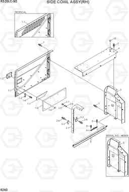 6240 SIDE COWL ASSY(RH) R520LC-9S, Hyundai