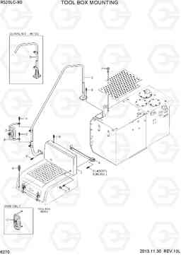 6270 TOOL BOX MOUNTING R520LC-9S, Hyundai