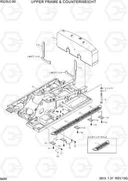 6400 UPPER FRAME & COUNTERWEIGHT R520LC-9S, Hyundai