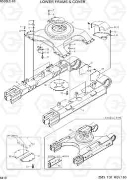 6410 LOWER FRAME & COVER R520LC-9S, Hyundai