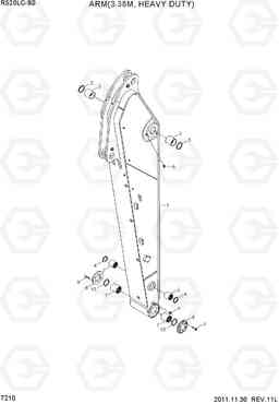 7210 ARM(3.38M, HEAVY DUTY) R520LC-9S, Hyundai