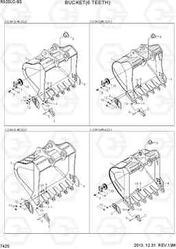 7420 BUCKET(6 TEETH) R520LC-9S, Hyundai