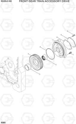 9080 FRONT GEAR TRAIN ACCESSORY DRIVE R520LC-9S, Hyundai