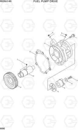 9090 FUEL PUMP DRIVE R520LC-9S, Hyundai