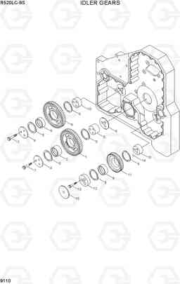 9110 IDLER GEARS R520LC-9S, Hyundai