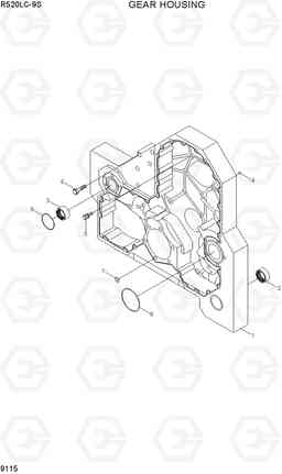 9115 GEAR HOUSING R520LC-9S, Hyundai