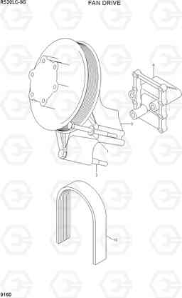 9160 FAN DRIVE R520LC-9S, Hyundai