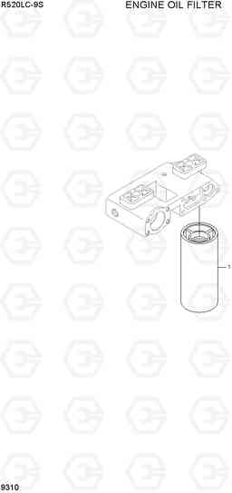 9310 ENGINE OIL FILTER R520LC-9S, Hyundai