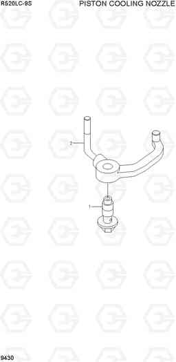 9430 PISTON COOLING NOZZLE R520LC-9S, Hyundai