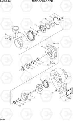 9440 TURBOCHARGER R520LC-9S, Hyundai