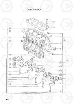 0010 CYLINDER BLOCK R55-3, Hyundai