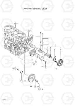 0070 CAMSHAFT & DRIVING GEAR R55-3, Hyundai