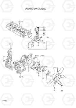 0100 COOLING WATER SYSTEM R55-3, Hyundai