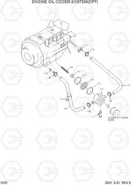 1070 ENGINE OIL COOLER SYSTEM(OPT) R55-3, Hyundai