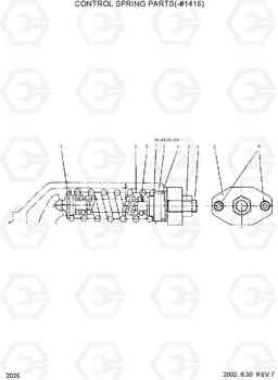 2025 CONTROL SPRING PARTS(-#1416) R55-3, Hyundai