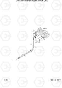 2043A UPPER HYD PIPING(#0617-, BOOM LINE) R55-3, Hyundai