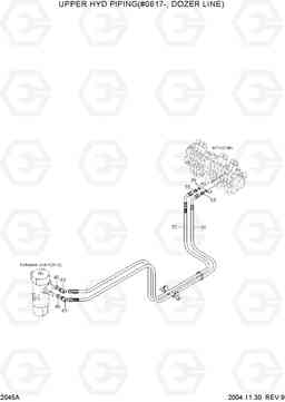 2045A UPPER HYD PIPING(#0617-, DOZER LINE) R55-3, Hyundai