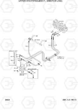 2046A UPPER HYD PIPING(#0617-, S/MOTOR LINE) R55-3, Hyundai
