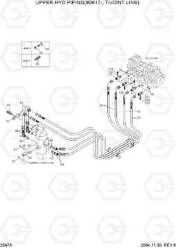 2047A UPPER HYD PIPING(#0617-, T/JOINT LINE) R55-3, Hyundai