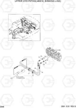 2048 UPPER HYD PIPING(-#0616, B/SWING LINE) R55-3, Hyundai