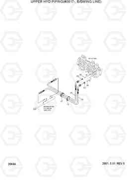 2048A UPPER HYD PIPING(#0617-, B/SWING LINE) R55-3, Hyundai