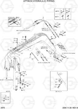 2070 ATTACH HYDRAULIC PIPING R55-3, Hyundai