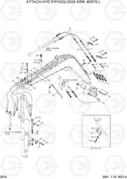 2073 ATTACH HYD PIPING(LONG ARM, #0976-) R55-3, Hyundai