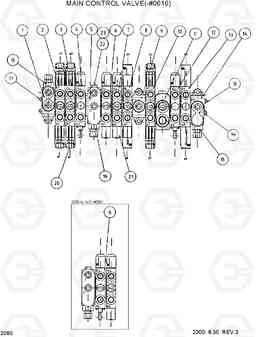 2080 MAIN CONTROL VALVE(-#0616) R55-3, Hyundai