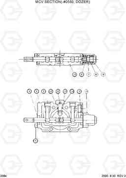 2084 MCV SECTION(-#0580, DOZER) R55-3, Hyundai