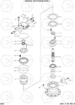 2093 SWING MOTOR(#1448-) R55-3, Hyundai