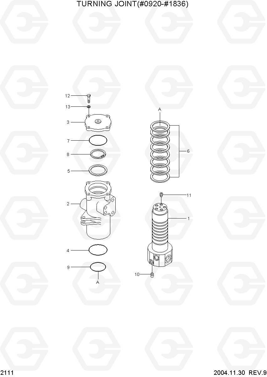 2111 TURNING JOINT(#0920-#1836) R55-3, Hyundai