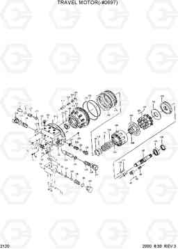 2120 TRAVEL MOTOR(-#0697) R55-3, Hyundai