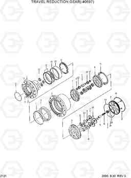 2121 TRAVEL REDUCTION GEAR(-#0697) R55-3, Hyundai