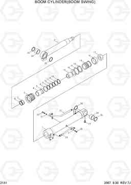 2131 BOOM CYLINDER(BOOM SWING) R55-3, Hyundai