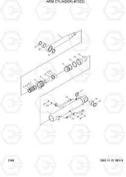 2140 ARM CYLINDER(-#1332) R55-3, Hyundai