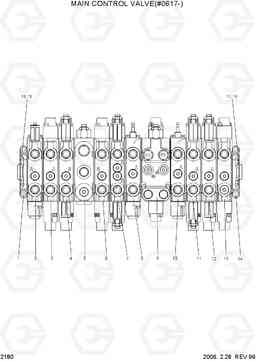 2180 MAIN CONTROL VALVE(#0617-) R55-3, Hyundai