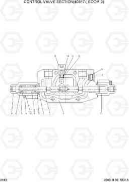 2183 CONTROL VALVE SECTION(#0617-, BOOM 2) R55-3, Hyundai