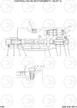 2189 CONTROL VALVE SECTION(#0617-, INLET 2) R55-3, Hyundai