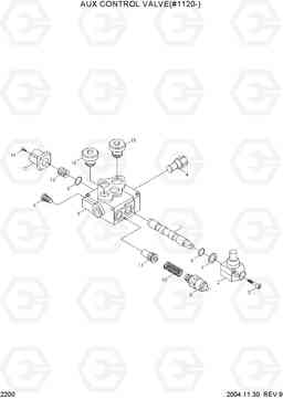 2200 AUX CONTROL VALVE(#1120-) R55-3, Hyundai