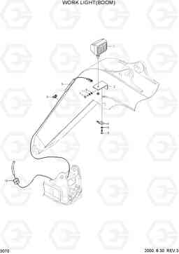 3070 WORK LIGHT(BOOM) R55-3, Hyundai