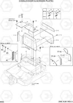 4053 COWL(COVER & SCREEN PLATE) R55-3, Hyundai