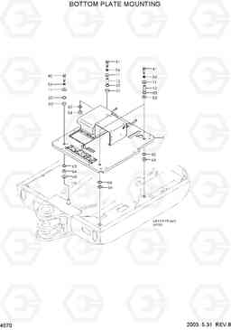 4070 BOTTOM PLATE MOUNTING R55-3, Hyundai