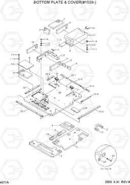 4071A BOTTOM PLATE & COVER(#1539-) R55-3, Hyundai