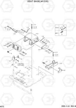 4072 SEAT BASE(#-1538) R55-3, Hyundai
